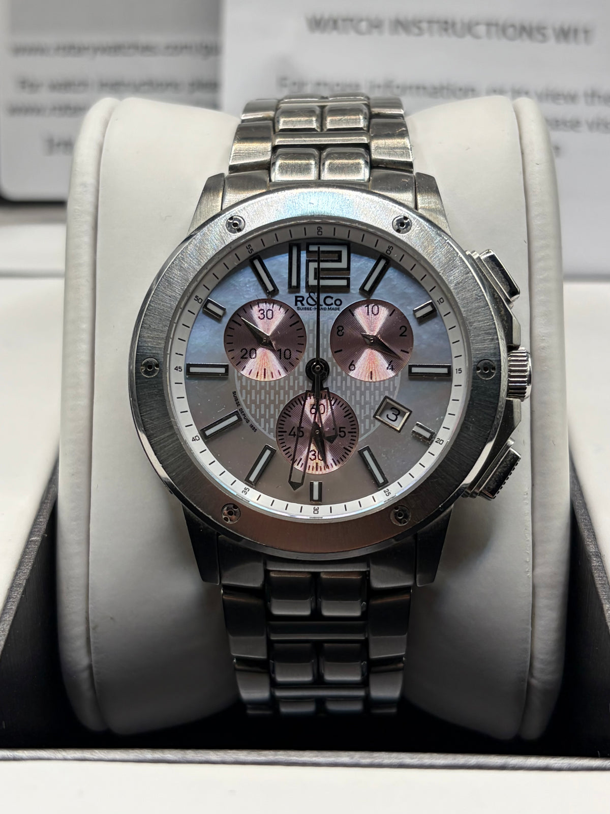 R&CO Suisse chronograph watch