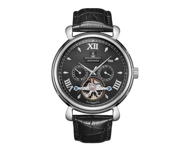 Samuel Joseph Limited Edition Black & Silver Automatic Watch