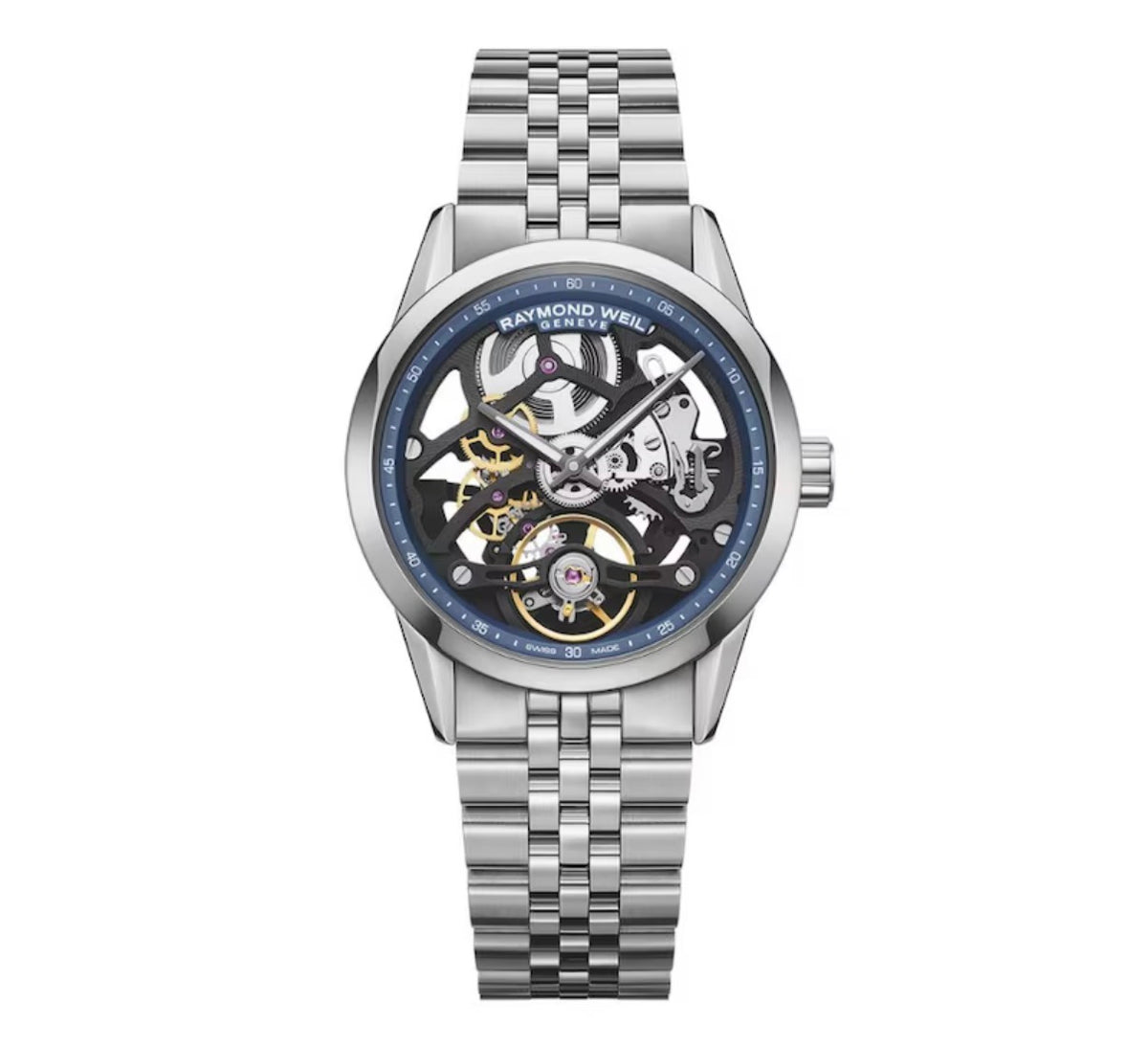 Raymond Weil Freelancer Skeleton 38mm Stainless Steel Watch
